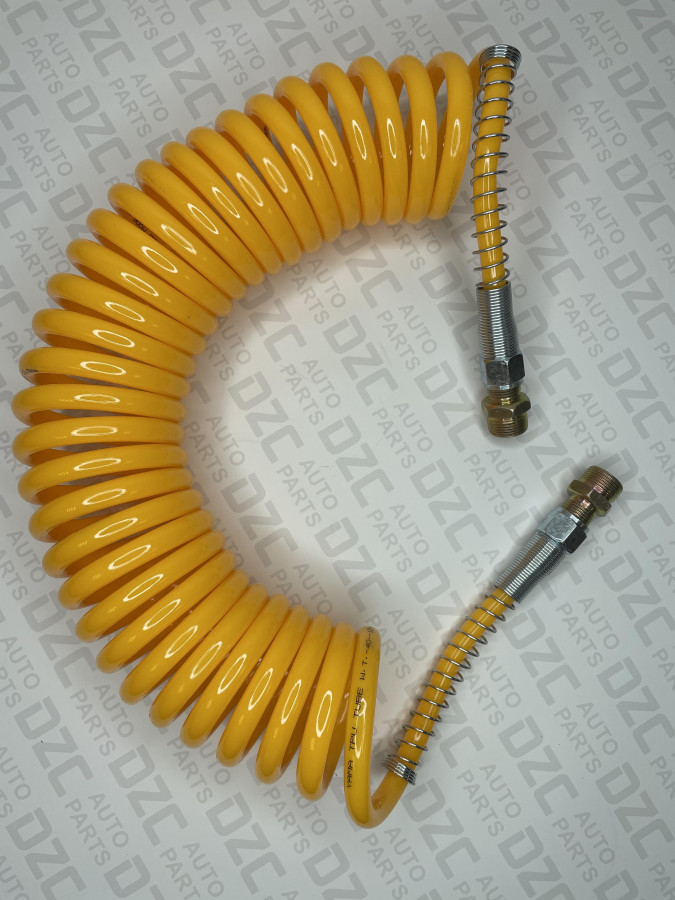 Воздушный шланг не армированный с фитингами из пластмасс м16 на 1,5 желтый 7,5 метр. DZC