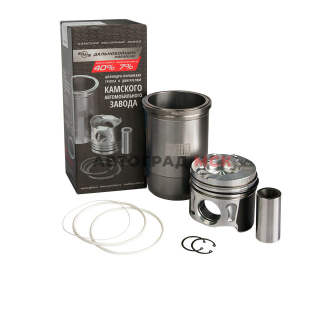 ПОРШНЕВАЯ ГРУППА (к-кт) "Дальнобойщик PREMIUM" к дв.КАМАЗ "КМЗ" ЕВРО-1,2 (кольцо 3 мм)