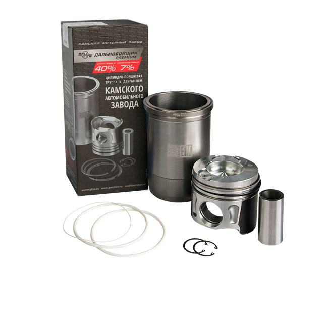 ПОРШНЕВАЯ ГРУППА (к-кт) "Дальнобойщик PREMIUM" к дв.КАМАЗ "КМЗ" ЕВРО-1,2 (кольцо 3 мм)