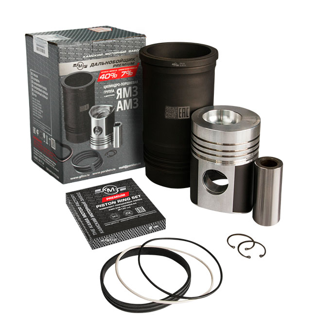 ПОРШНЕВАЯ ГРУППА (к-кт) "Дальнобойщик PREMIUM" к дв.ЯМЗ-236,238М2 "КМЗ"